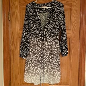 Animal Print Giraffe Shirt Dress - Banana Republic